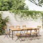 vidaXL Sillas de jardín plegables 8 uds madera maciza acacia y acero vidaXL Sillas de jardín plegables 8 uds madera maciza acacia y acero