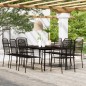 vidaXL Juego de comedor de jardín 9 piezas negro vidaXL Juego de comedor de jardín 9 piezas negro