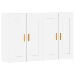 vidaXL Armarios de pared 2 uds madera de ingeniería blanco
