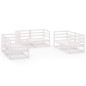 vidaXL Set de salón de jardín de 6 piezas blanco madera maciza de pino vidaXL Set de salón de jardín de 6 piezas blanco madera maciza de pino