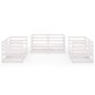 vidaXL Set de salón de jardín de 6 piezas blanco madera maciza de pino vidaXL Set de salón de jardín de 6 piezas blanco madera maciza de pino