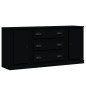 vidaXL Aparadores 3 piezas madera contrachapada negro