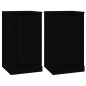 vidaXL Aparadores 3 piezas madera contrachapada negro