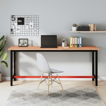 vidaXL Tablero de banco de trabajo madera maciza de haya 200x55x2,5 cm