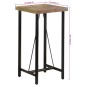vidaXL Mesa alta de hierro y madera maciza reciclada 55x55x107 cm vidaXL Mesa alta de hierro y madera maciza reciclada 55x55x107 cm