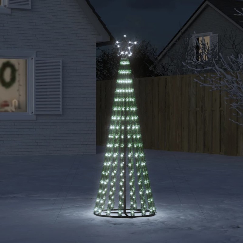 vidaXL Árbol de Navidad cono de luz 275 LEDs blanco frío 180 cm vidaXL Árbol de Navidad cono de luz 275 LEDs blanco frío 180 cm