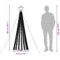 vidaXL Árbol de Navidad cono de luz 275 LEDs de colores 180 cm vidaXL Árbol de Navidad cono de luz 275 LEDs de colores 180 cm