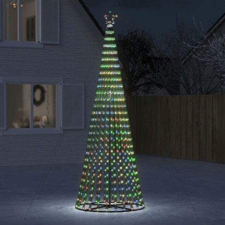 vidaXL Árbol de Navidad cono de luz 688 LEDs de colores 300 cm