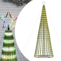 vidaXL Árbol de Navidad cono de luz 688 LEDs de colores 300 cm