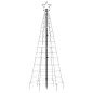 vidaXL Árbol de Navidad cono con estacas 220 LEDs blanco frío 180 cm vidaXL Árbol de Navidad cono con estacas 220 LEDs blanco frío 180 cm