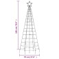 vidaXL Árbol de Navidad cono con estacas 220 LEDs blanco frío 180 cm vidaXL Árbol de Navidad cono con estacas 220 LEDs blanco frío 180 cm