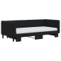 vidaXL Sofá cama nido con colchón terciopelo negro 90x190 cm
