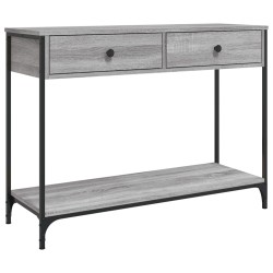 vidaXL Mesa consola madera de ingeniería gris Sonoma 100x34,5x75 cm