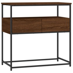 vidaXL Mesa consola madera de ingeniería marrón roble 75x40x75 cm