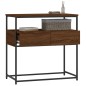 vidaXL Mesa consola madera de ingeniería marrón roble 75x40x75 cm vidaXL Mesa consola madera de ingeniería marrón roble 75x40x75 cm