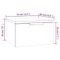 vidaXL Mesita de noche de pared blanco brillante 34x30x20 cm vidaXL Mesita de noche de pared blanco brillante 34x30x20 cm