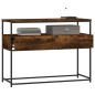 vidaXL Mesa consola madera de ingeniería roble ahumado 100x40x75 cm