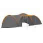 vidaXL Tienda de campaña iglú 8 personas gris y naranja 650x240x190 cm vidaXL Tienda de campaña iglú 8 personas gris y naranja 650x240x190 cm