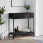 vidaXL Mesa consola madera de ingeniería negro 75x34,5x75 cm