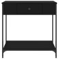 vidaXL Mesa consola madera de ingeniería negro 75x34,5x75 cm