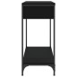 vidaXL Mesa consola madera de ingeniería negro 75x34,5x75 cm