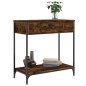 vidaXL Mesa consola madera de ingeniería roble ahumado 75x34,5x75 cm vidaXL Mesa consola madera de ingeniería roble ahumado 75x34,5x75 cm
