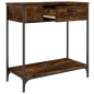 vidaXL Mesa consola madera de ingeniería roble ahumado 75x34,5x75 cm vidaXL Mesa consola madera de ingeniería roble ahumado 75x34,5x75 cm