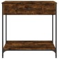 vidaXL Mesa consola madera de ingeniería roble ahumado 75x34,5x75 cm vidaXL Mesa consola madera de ingeniería roble ahumado 75x34,5x75 cm