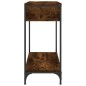 vidaXL Mesa consola madera de ingeniería roble ahumado 75x34,5x75 cm vidaXL Mesa consola madera de ingeniería roble ahumado 75x34,5x75 cm