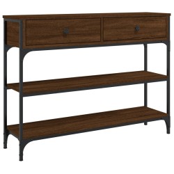 vidaXL Mesa consola madera de ingeniería marrón roble 100x25x75 cm