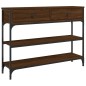 vidaXL Mesa consola madera de ingeniería marrón roble 100x25x75 cm vidaXL Mesa consola madera de ingeniería marrón roble 100x25x75 cm
