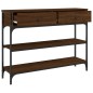 vidaXL Mesa consola madera de ingeniería marrón roble 100x25x75 cm vidaXL Mesa consola madera de ingeniería marrón roble 100x25x75 cm