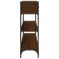 vidaXL Mesa consola madera de ingeniería marrón roble 100x25x75 cm vidaXL Mesa consola madera de ingeniería marrón roble 100x25x75 cm