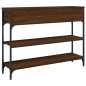 vidaXL Mesa consola madera de ingeniería marrón roble 100x25x75 cm vidaXL Mesa consola madera de ingeniería marrón roble 100x25x75 cm