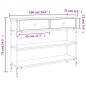 vidaXL Mesa consola madera de ingeniería marrón roble 100x25x75 cm vidaXL Mesa consola madera de ingeniería marrón roble 100x25x75 cm