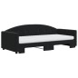 vidaXL Sofá cama nido con colchón terciopelo negro 90x200 cm vidaXL Sofá cama nido con colchón terciopelo negro 90x200 cm