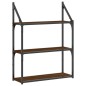 vidaXL Estantería de pared madera ingeniería marrón roble 60x21x78,5cm vidaXL Estantería de pared madera ingeniería marrón roble 60x21x78,5cm