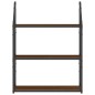 vidaXL Estantería de pared madera ingeniería marrón roble 60x21x78,5cm vidaXL Estantería de pared madera ingeniería marrón roble 60x21x78,5cm