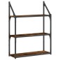 vidaXL Estantería pared madera ingeniería roble ahumado 60x21x78,5 cm vidaXL Estantería pared madera ingeniería roble ahumado 60x21x78,5 cm