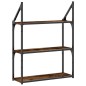 vidaXL Estantería pared madera ingeniería roble ahumado 60x21x78,5 cm vidaXL Estantería pared madera ingeniería roble ahumado 60x21x78,5 cm