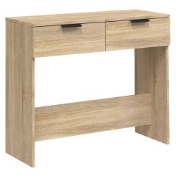 vidaXL Mesa consola de madera contrachapada roble Sonoma 90x36x75 cm