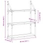 vidaXL Estantería pared madera ingeniería roble ahumado 60x21x78,5 cm vidaXL Estantería pared madera ingeniería roble ahumado 60x21x78,5 cm