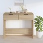 vidaXL Mesa consola de madera contrachapada roble Sonoma 90x36x75 cm vidaXL Mesa consola de madera contrachapada roble Sonoma 90x36x75 cm