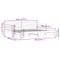 vidaXL Sofá cama nido madera maciza de pino blanco 90x200 cm