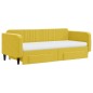 vidaXL Sofá cama nido con cajones terciopelo amarillo 90x200 cm vidaXL Sofá cama nido con cajones terciopelo amarillo 90x200 cm