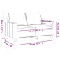 vidaXL Sofá de 2 plazas de tela marrón 140 cm vidaXL Sofá de 2 plazas de tela marrón 140 cm