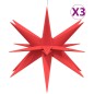 vidaXL Lámparas de Navidad LED plegables 3 unidades rojo 57 cm vidaXL Lámparas de Navidad LED plegables 3 unidades rojo 57 cm