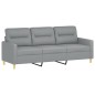 vidaXL Sofá de 3 plazas de tela gris claro 180 cm vidaXL Sofá de 3 plazas de tela gris claro 180 cm