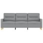 vidaXL Sofá de 3 plazas de tela gris claro 180 cm vidaXL Sofá de 3 plazas de tela gris claro 180 cm