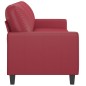 vidaXL Sofá de 3 plazas de cuero sintético rojo vino 180 cm vidaXL Sofá de 3 plazas de cuero sintético rojo vino 180 cm